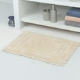 thumbnail image 7 of TreeWool, Cotton Bath Rugs with Crochet Border, Reversible Rectangle (17" x 24", Beige, 2-Pack), 7 of 7