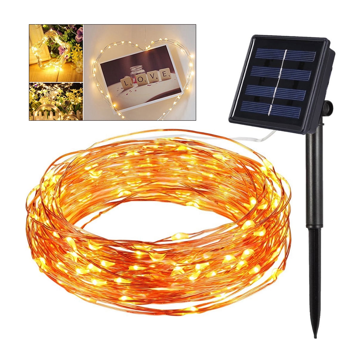 Solar String Lights White Wire Solar String Lights White Wire