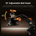 thumbnail image 3 of K&F CONCEPT Car Mount for Camera 3 in 1 Suction Cup Mount Kit 15° Curved Surface Adjustment with Action Camera Extension Pole Adapter Phone Holder Compatible with GoPro Insta360 DJI OSMO, 3 of 8