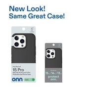 onn Protective Gel Phone Case for iPhone 15 Pro / iPhone 14 Pro / iPhone 13 Pro - Black