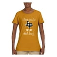 thumbnail image 2 of I Love You To Texas And Back Plaid Pop Culture Womens Graphic T-Shirt, Gold, 2XL, 2 of 3