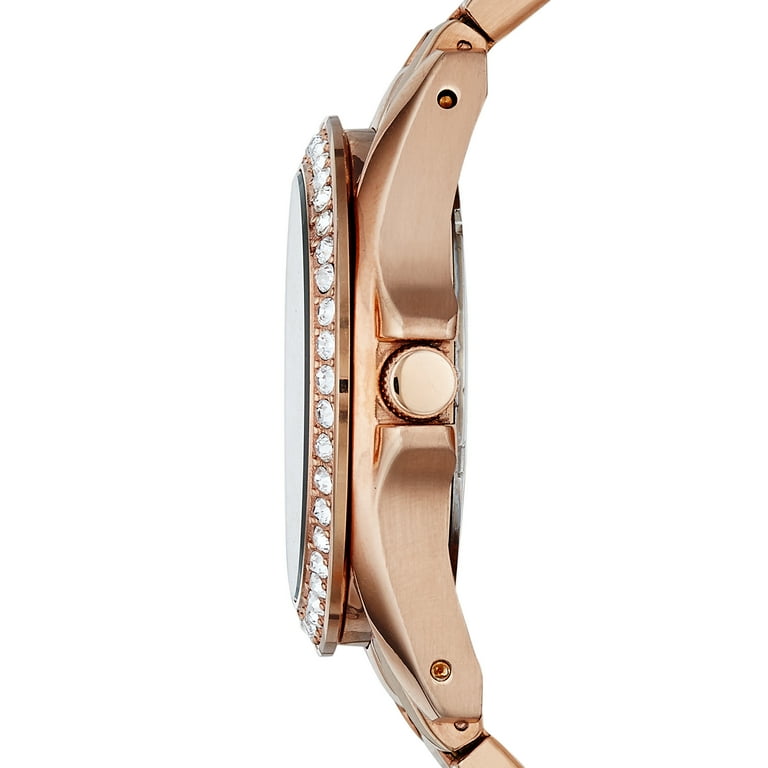 Fossil Riley Multifunction Rose Gold Tone Stainless Steel Watch Fossil Riley Multifunction Rose Gold Dial Two Tone Steel  main image 3
