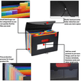 thumbnail image 3 of 3X Expanding File Folder 12 Pockets File Organizer Filing Box,A4 Accordion Bill/Receipt Folders with Colored Tabs, 3 of 7