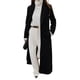 thumbnail image 3 of Abrigo Informal de Lana Abrigado con Cuello en V y Larga para Mujer, de Color Liso Negro XXL, 3 of 7