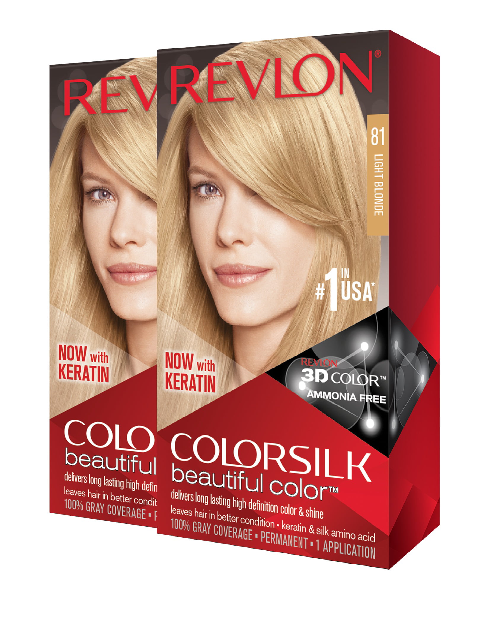 Revlon ColorSilk Beautiful Color? Hair Color - Light Blonde,2pk