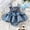e-30Navy9, variant on MEZZALL Bodysuits Stylish Denim Dress For Baby Girls Sleeveless Soft Romper With Adjustable Straps And Snap Closure Square Collar Lovely Back To School Onesie