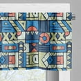 thumbnail image 5 of Ambesonne Ethnic Valance & Curtain, Folk Geometric, 55"x30", Multicolor, 5 of 6