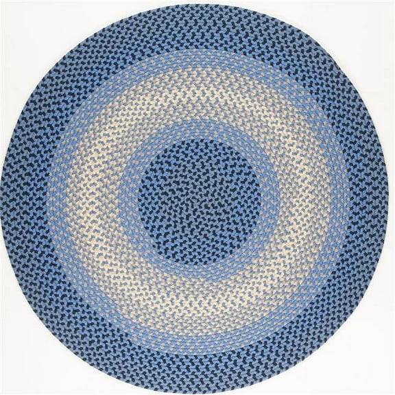 Rhody Rug Twin River Blue Multi 4' Round