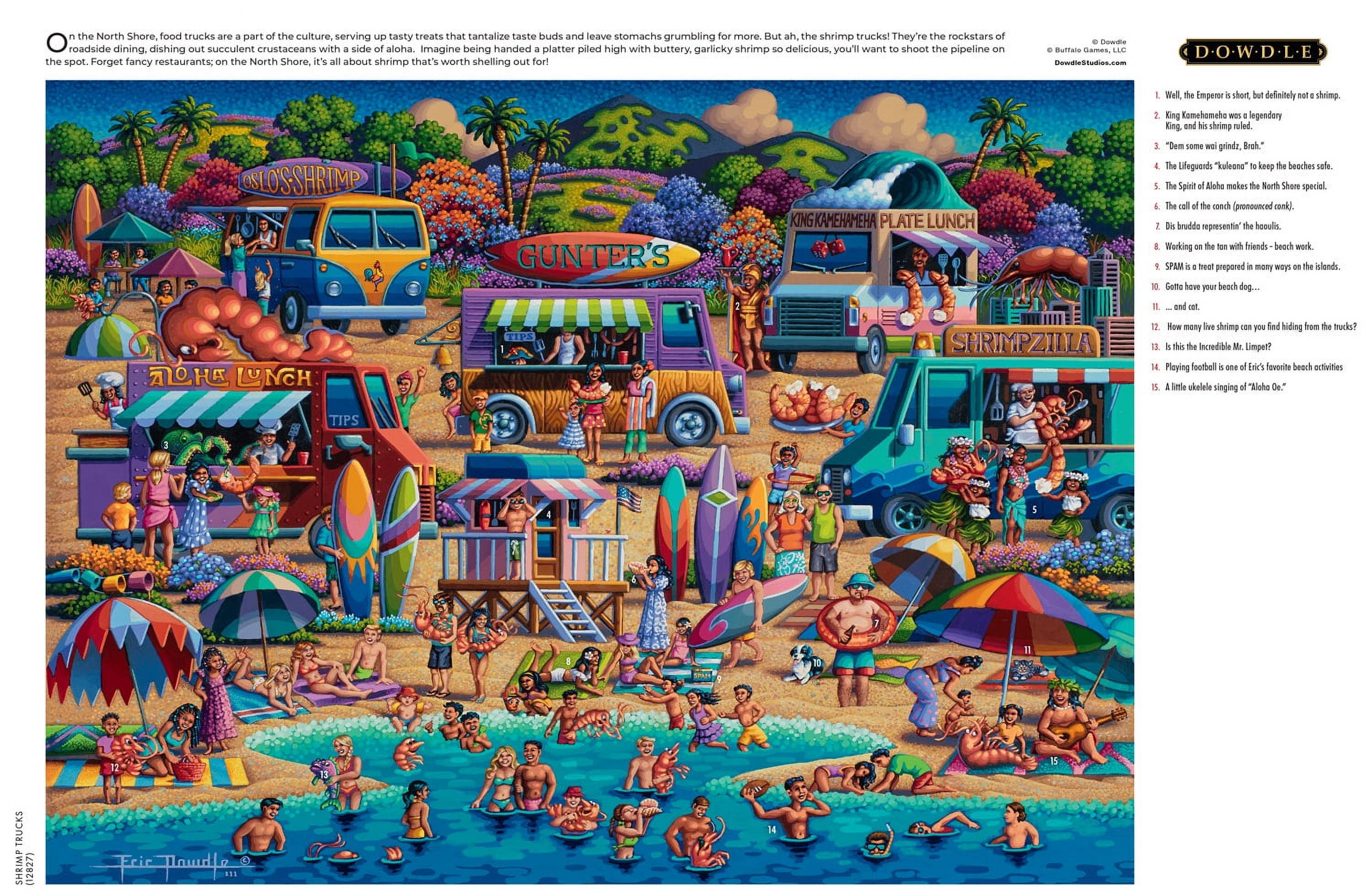 Buffalo Games 1000-Piece Eric Dowdle Shrimp Trucks Interlocking Jigsaw Puzzle for Adults Ages 14+