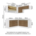 thumbnail image 3 of Cocina Integral Esquinera Madesa Glamy Con Tarja Marron, 3 of 11