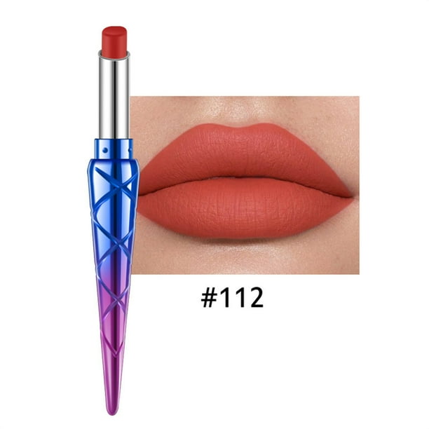 Fiudx Lápiz Labial Mate con Diseño de Sirena y Retención de Color de Larga Duración. Lápiz Labial Rojo Sensacional.