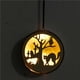 thumbnail image 3 of Luz Hueca De Madera Para Halloween Con Patrón De Bruja, Decoración Colgante Led Redonda De Halloween Para Ventana, Cerca De Árbol, Puerta, Escritorio De Oficina Advancent HA027580-03, 3 of 7