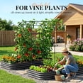 thumbnail image 3 of KING BIRD Raised Garden Bed with Arched Trellis Galvanized Planter Garden Box Outdoor for Gardening, Climbing Vegetables, Flowers 7.87x3.94x0.98 Ft 2PCS, Dark Grey, 3 of 8