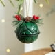 thumbnail image 1 of xihome Juego de 3 adornos colgantes navideños de campanas con textura de hierro vintage para decorar el rbol., 1 of 6