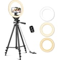 thumbnail image 1 of 10'' Ring Light with Extendable Tripod Stand LED for Makeup Live Streaming, 1 of 10