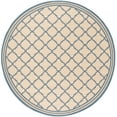 thumbnail image 2 of SAFAVIEH Beach House Richard Geometric Indoor/Outdoor Area Rug, Cream/Blue, 6'7" x 6'7" Round, 2 of 7