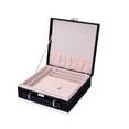 thumbnail image 2 of Black Faux Velvet Jewelry Box Organizer 2 Layer Anti-Tarnish Scratch Protection, 2 of 6