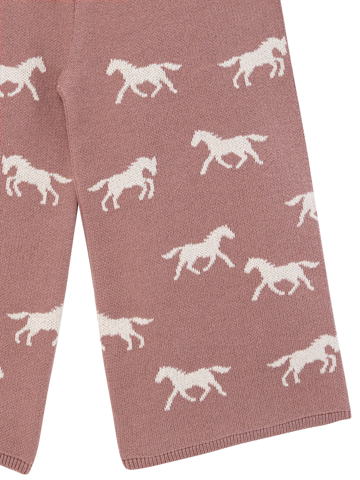 Modern Moments by Gerber Toddler Girl Jacquard Sweater Knit with Wide Leg Pant Set, Sizes 12M-5T