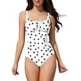 thumbnail image 5 of Sokhug Womens Floral Print Wide Strap One Piece Bikini Swimsuit Comfortable Full Coverage Bathing Suit for Beach Vacation, 5 of 7