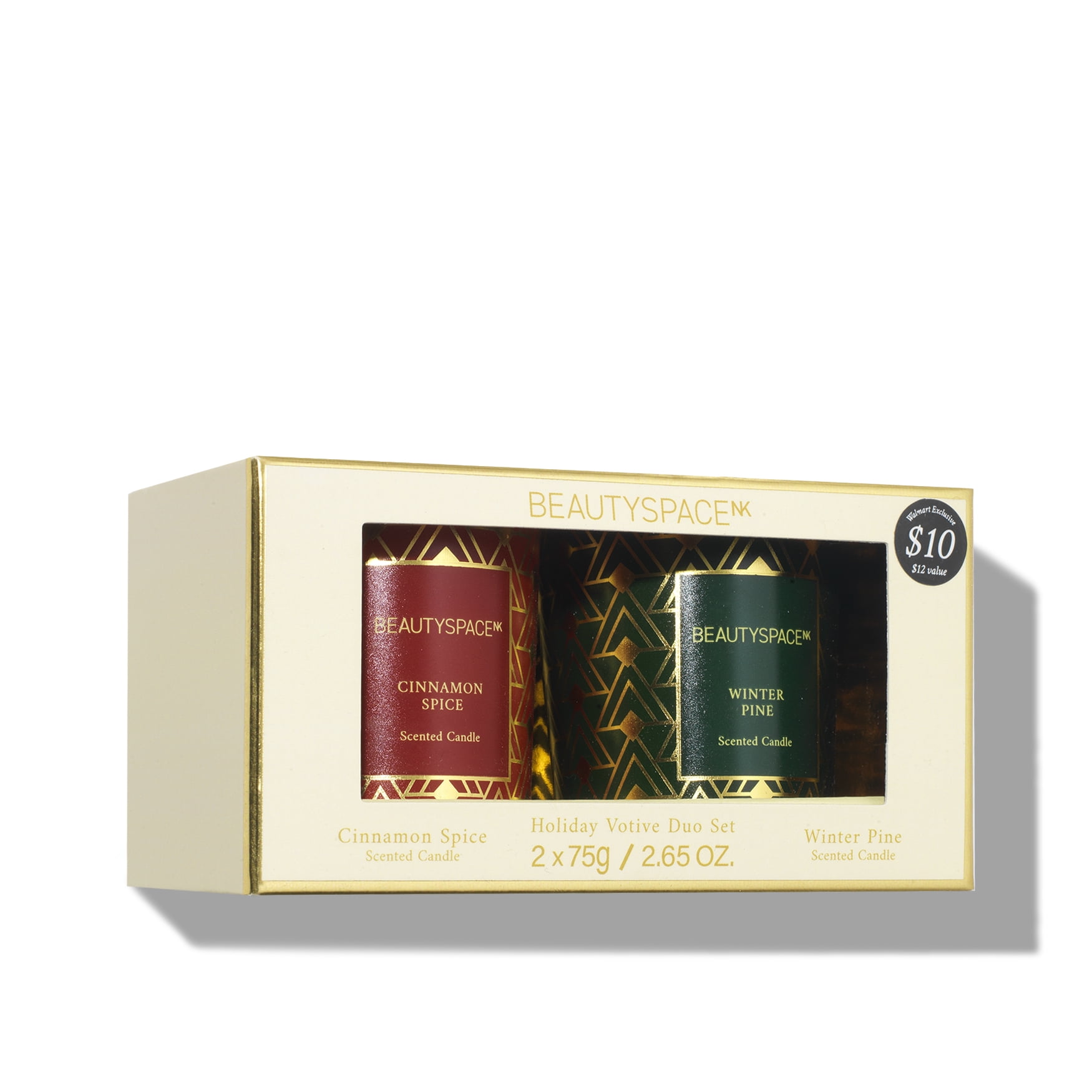 ($12 Value) BeautySpaceNK Holiday Votive Candle Duo Set, Limited Edition