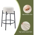 thumbnail image 5 of Modern Counter Height Bar Stools Set of 3, Black Swivel Bar Stools Boucle for Kitchen Island, 26" Comfortable Upholstered Counter Chairs, 5 of 15