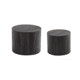 thumbnail image 5 of Tcbosik Nesting Coffee Table Set of 2, Modern Round Coffee Table, Circle Accent Table, End Side Table for Small Space, Living Room, Bedroom, Black Woodgrain, 5 of 8
