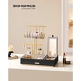 thumbnail image 2 of Soporte para joyas SONGMICS Black and Gold Metal UJJS022B01V1, 2 of 7