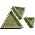 thumbnail image 2 of Ekena Millwork Set of 3, Triangle, Closed Back, Vintage Farmhouse Shadow Box Shelves, Barnwood Decor Collection, Restoration Green, 2 of 15