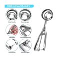 thumbnail image 3 of Ice Cream Scoop Set With Multiple Size Trigger Stainless Steel Cookie Scoops 3 For Baking, 3 of 5