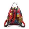 thumbnail image 3 of Mochila de empalme de colores Mochila de estilo de cuero para mujer Mochila colorida, 3 of 4