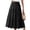 Black, variant on qelini Lace Maxi Skirt for Women Long Skirt Elastic High Waist A-line Skirt Solid Color Casual Skirt