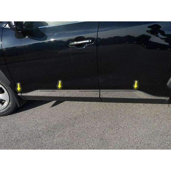 Stainless Steel Rocker Panel Trim 6Pc Fits 2019-2020 Toyota Rav4 TH19180 QAA