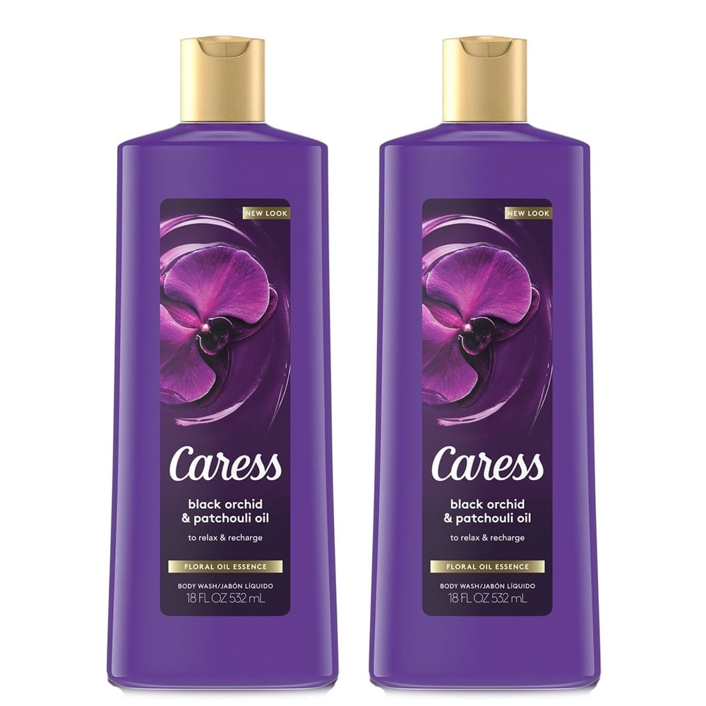 (2 pack) Caress Body Wash Black Orchid & Patchouli Oil 18.6 oz