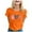 Orange, variant on TSADFHJI Peplum Tops for Women Dressy Women's Cancer Printed T Shirt International Publicity Moon Short Sleeved Shirt Xxl Orange