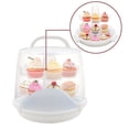 thumbnail image 2 of 3-Tier Cupcake Carrier,Cupcake Holder with Lid and Handle for 24 Cupcakes,Portable Cupcake Holder Cookie Carrier，Cupcake Transport&Storage Container (White), 2 of 6