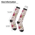 thumbnail image 2 of Sikiie Rose Mix Leopard 4 Knee Socks, High Socks Long Stretchy Sock Women Knee High Stocking, Long Socks for Women, 2 of 6