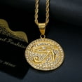 thumbnail image 4 of NEGS 18K Gold Plated Eye of Horus Egyptian Pendant 24'' Chain Amulet Stainless Steel Necklace for Men Women, 4 of 7