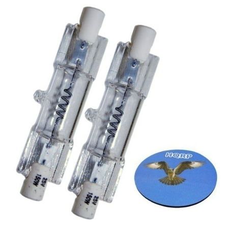 R7s Base General Light Bulb - HQRP 2-Pack R7s Base Light Bulb 150W 25V Dental Halogen Lamp for GE 23710 Q150T4/CL QUARTZ Clear-Dental Spotlight + HQRP Coaster