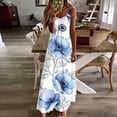 thumbnail image 2 of Staron Women's Casual Print Round Neck Dress Sleeveless A-Line Maxi Party Vacation Beach Flowy Dress, S, 2 of 5