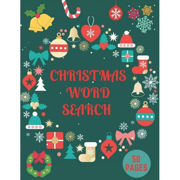 Christmass Word Search: A Fun Activity Book for Kids or Adults with Solutions Large Print, (Paperback)