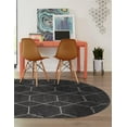 thumbnail image 5 of Unique Loom Trellis Frieze Collection Area Rug - Geometric (5' x 8' Oval Dark Gray/Ivory), 5 of 7