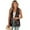 Candy Cane Print, variant on Leopard Print Womens Vest Waistcoat Open Front V Neck Women's Sleeveless Vest Jacket with Pockets Blazer Vests Casual Size S