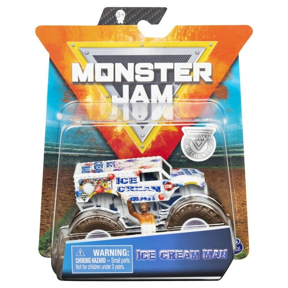 Monster Jam, Official Ice Cream Man Monster Truck, Die-Cast Vehicle, Arena Favorites Series, 1:64 Scale