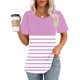 thumbnail image 1 of mfyjkho Tops Para Mujer, Camiseta Informal Estampada Para Mujer, Cuello Redondo, Manga Corta Tops De Tallas Grandes M, 1 of 5