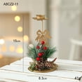 thumbnail image 5 of Adornos de mesa de Año Nuevo, regalo de Navidad, decoración para el hogar, candelabro navideño 2025, árbol de alce de Papá Noel, candelabro de hierro dorado, 5 of 5