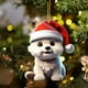 thumbnail image 5 of Colgante de mochila para coche con forma de perro pequeño de Navidad Fiudx adornos acrílicos para el hogar, 5 of 6