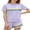 Purple, variant on Girls 2 Piece Outfits Set Girl Casual T Shirt and Kids Rainbow Shorts Summer Clothes for Girls 7-14Y