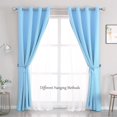 thumbnail image 2 of Cortinas SOFJAGETQ, 132 x 229 cm, doble capa, azul, 2 paneles, 2 of 8