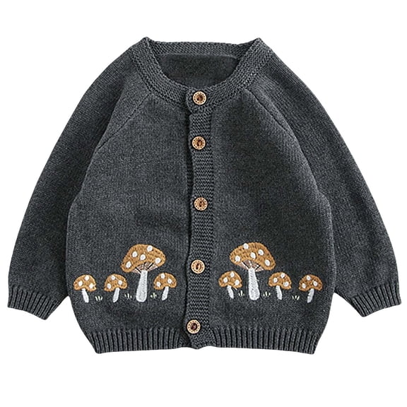 PiGOGI Baby Girls Boys Fall Winter Knitted Cardigan Sweaters Baby Jacket Cardigan Spring And Fall Knitted Sweater Dressy Newborn Coat Tops Baby Outwear