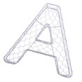 thumbnail image 1 of Alphabet Iron Wire Wreath Frame Succulent Pot Metal Planter Plant Holder, 1 of 8